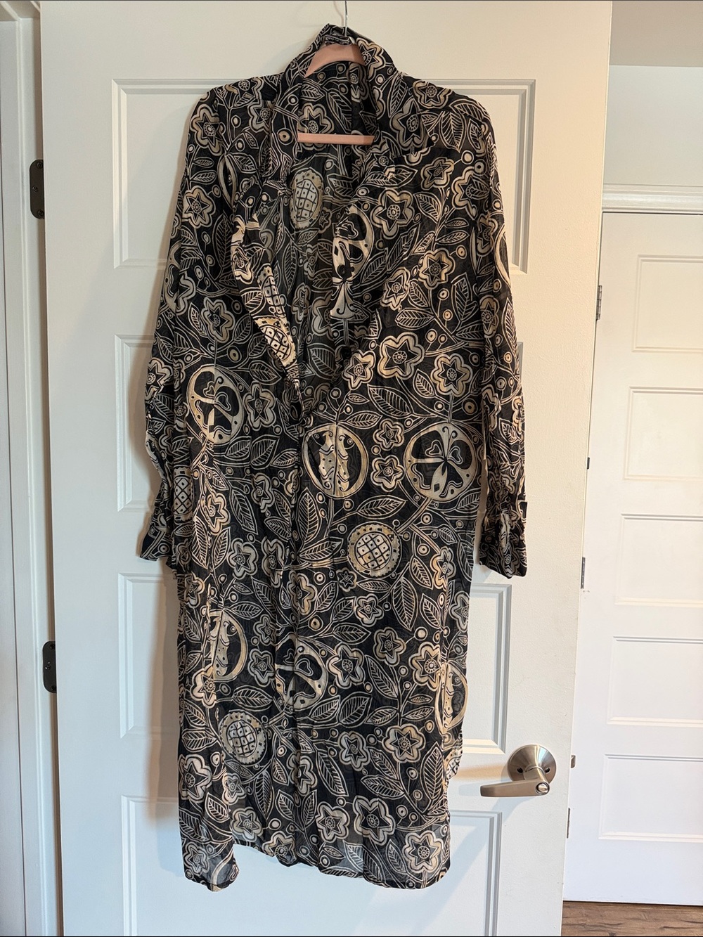 Marina Rinaldi Made in Italy Oversized Boho Chic Shirt Dress Duster